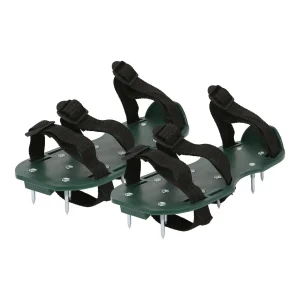 Harbour Housewares Lawn Aerator Shoes - Adjustable Strap-On Spike Green