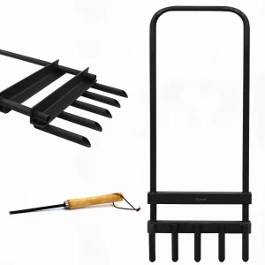 Hollow Tine 5 Spike Hand Lawn Grass Soil Aerator Outdoor Garden & Cleaning Tool