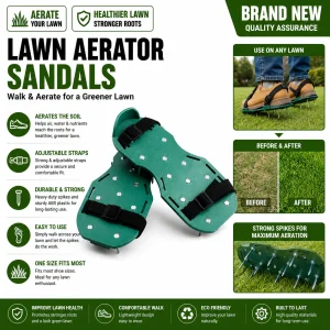 1 Pair Heavy Duty Lawn Aerator Shoes Grass Aerator Shoes Aerating Spike Sandal