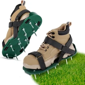 Pair Lawn Aerator Shoes Garden Heavy Duty Spiked Sandals with Aerating Spikes