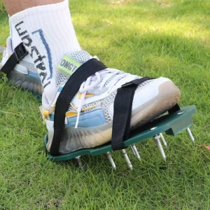 Lawn Aerator Shoes Heavy Duty Grass Aerating Spike Sandal Grass Aerator Pair