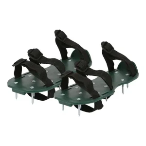 Harbour Housewares Lawn Aerator Shoes - Adjustable Strap-On Spike Green